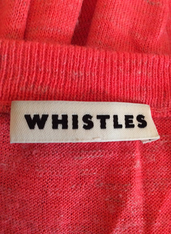 Whistles Neon Orange Fine Knit Jumper Size 10 - Whispers Dress Agency - Womens Knitwear - 4