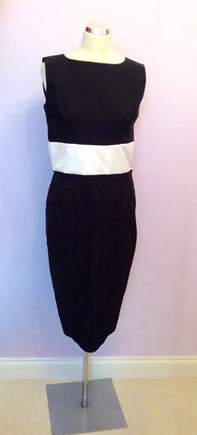 So Couture Black & White Bow Trim Back Bodycon Dress Size XL - Whispers Dress Agency - Womens Dresses - 1