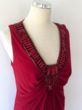 BRAND NEW WITH TAGS PHASE EIGHT RED EMBELISHED MAXI DRESS SIZE 16 - Whispers Dress Agency - Womens Dresses - 3