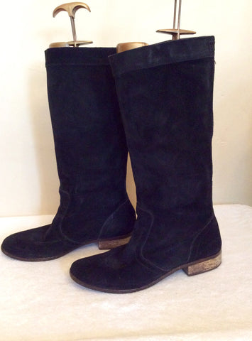 Diesel Black Suede Flat Boots Size 7/40 - Whispers Dress Agency - Sold - 2