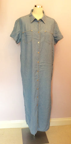 Liz Claibourne Blue Shirt Dress Size 18 - Whispers Dress Agency - Sold - 1