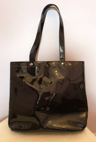 Jaeger Black Patent Shopper / Shoulder Bag - Whispers Dress Agency - Sold - 2