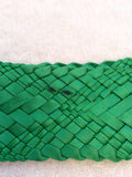Vintage Jaeger Green Satin Plaited 3 Inch Belt Size M - Whispers Dress Agency - Vintage Accessories - 2