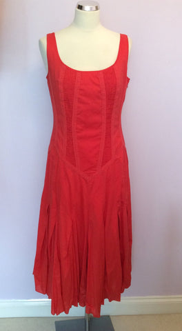 Brand New Linea Orange Cotton Dress Size 14 - Whispers Dress Agency - Womens Dresses - 1