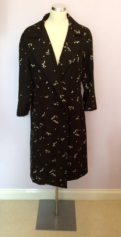 COAST BLACK & WHITE FLORAL PRINT OCCASION COAT SIZE 16 - Whispers Dress Agency - Womens Coats & Jackets - 1