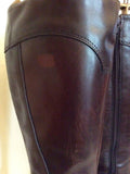 Tamaris Brown Leather Knee High Boots Size 3.5/36 - Whispers Dress Agency - Womens Boots - 4