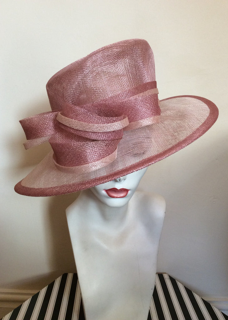 Debut Pale Dusky Pink Bow Trim Formal Hat Whispers Dress Agency