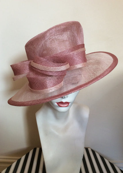 Debut Pale & Dusky Pink Bow Trim Formal Hat - Whispers Dress Agency - Womens Formal Hats & Fascinators - 1