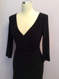 Brand New Laura Ashley Black Wrap Dress Size 8 - Whispers Dress Agency - Sold - 2