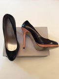 FRENCH CONNECTION BLACK LEATHER & TAN HEELS SIZE 7/40 - Whispers Dress Agency - Womens Heels - 2
