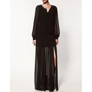 BRAND NEW ZARA BLACK SHIRT DRESS WITH SASH BELT SIZE S - Whispers Dress Agency - Womens Dresses - 1