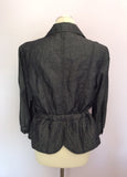 BANDOLERA CHARCOAL GREY COTTON & LINEN JACKET SIZE 14 - Whispers Dress Agency - Womens Coats & Jackets - 2