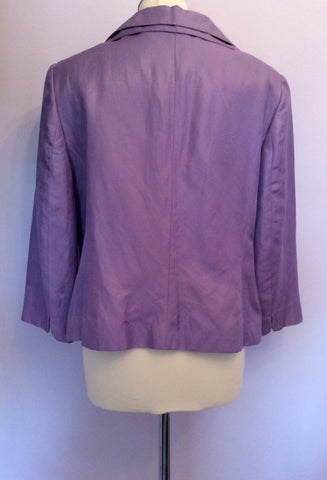 Country Casuals Purple Linen Blend Jacket Size 16 - Whispers Dress Agency - Sold - 3
