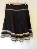 REISS BLACK SILK FLIPPY FULL SKIRT SIZE 10 - Whispers Dress Agency - Womens Skirts - 2
