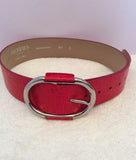Brand New Hobbs Red Leather Belt Size Small - Whispers Dress Agency - Sold - 1
