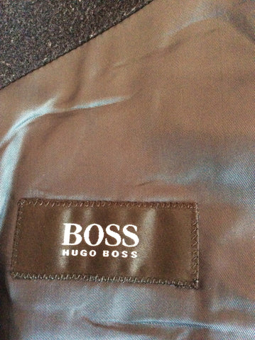Hugo Boss Charcoal 100% Wool 'Bertone' Long Coat Size 50 UK XL - Whispers Dress Agency - Sold - 5