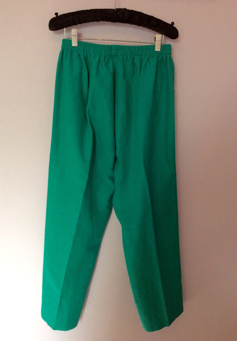 Brand New Patricia Dawson Of Harrogate Green Cotton & Linen Trouser Suit Size L - Whispers Dress Agency - Womens Suits & Tailoring - 6