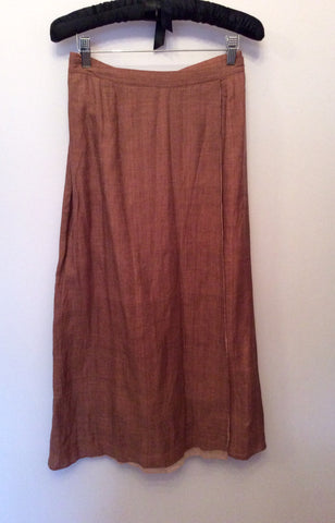 Nitya Terracotta, Brown & Black Cotton Top, Skirt & Jacket Suit Size 14/16 - Whispers Dress Agency - Sold - 6