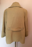 Betty Jackson Studio Beige Double Breasted Coat Size 14 - Whispers Dress Agency - Sold - 3