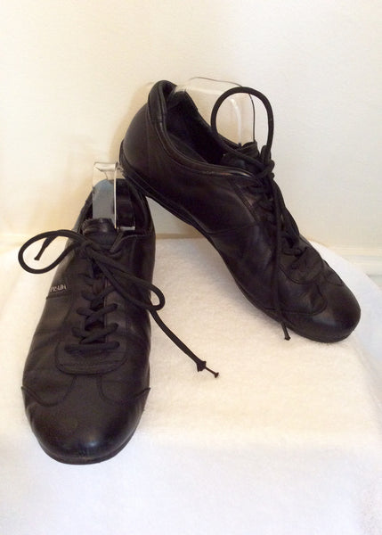 Prada Black Leather Trainers Size 9/43 - Whispers Dress Agency - Sold - 1
