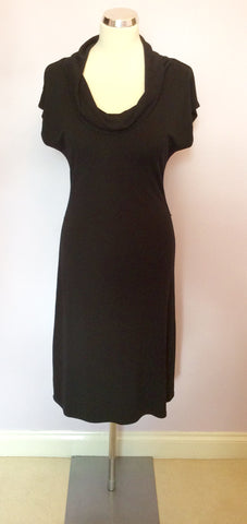 Fenn Wright Manson Black Scoop Neckline Cap Sleeve Dress Size 12 - Whispers Dress Agency - Womens Dresses - 1