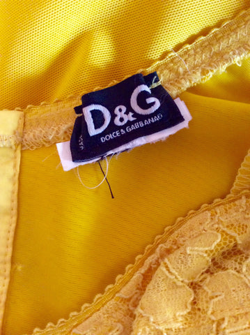 Dolce & Gabbana Yellow Lace Trim Corset Dress Size 6/8 - Whispers Dress Agency - Sold - 4
