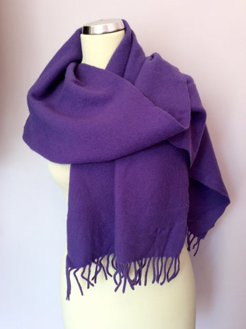 Vintage Jaeger Purple Lambswool Scarf - Whispers Dress Agency - Sold - 1