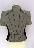 Marks & Spencer Black & White Stripe Short Sleeve Jacket Size 14 - Whispers Dress Agency - Sold - 2