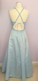 Dynasty Pale Blue Beaded & Sequined Ball Gown / Prom Dress Size S - Whispers Dress Agency - Womens Dresses - 5