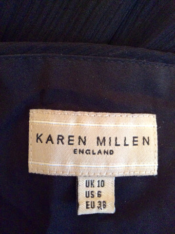 Karen Millen Black Silk Beaded & Jewel Trim Dress Size 10 - Whispers Dress Agency - Womens Dresses - 6