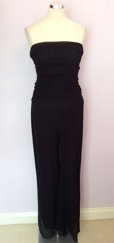 Joseph Ribkoff Black Strapless Occasion Jumpsuit Size 14 - Whispers Dress Agency - Sold - 1