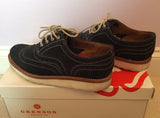 Grenson Navy Blue Suede Brogue Lace Up Shoe Size 6/39 - Whispers Dress Agency - Mens Casual Shoes - 3