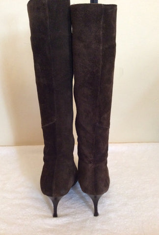 Roberto Vianni Dark Brown Suede Boots Size 5/38 - Whispers Dress Agency - Womens Boots - 4