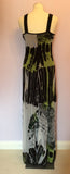 Save The Queen Black, White & Green Print Long Dress & Wrap Size L - Whispers Dress Agency - Sold - 4