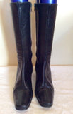 Roland Cartier Black Calf Length Leather Boots Size 5/38 - Whispers Dress Agency - Sold - 2