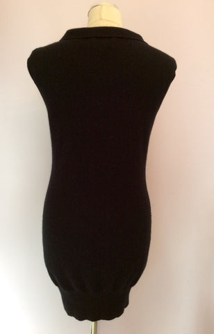 Fred Perry Amy Winehouse Black Knit Sleeveless Dress Size 16 Fit 12/14 - Whispers Dress Agency - Sold - 2