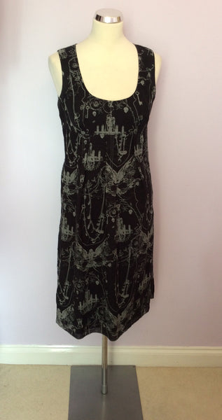 Firetrap Black Skull & Chains Print Dress Size M - Whispers Dress Agency - Sold - 1