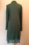 Sandwich Dark Green Stretch Jersey Scarf Trim Dress Size XL - Whispers Dress Agency - Sold - 3