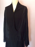 Ghost Black V Neck Wrap Across Dress Size 14 - Whispers Dress Agency - Sold - 3