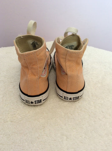 Converse All Star Youth Peach High Top Trainers Size 12 - Whispers Dress Agency - Girls Footwear - 2