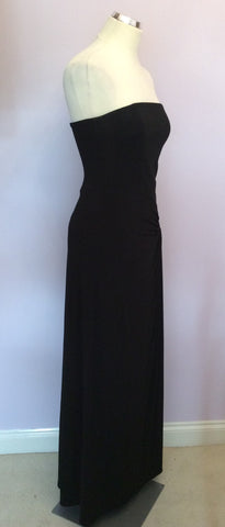 Laundry By Shelli Segal Black Strapless Evening Dress Size 4 UK 8 - Whispers Dress Agency - Womens Dresses - 4