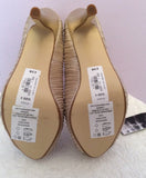 Brand New Julien Macdonald Gold Peeptoe Heels Size 4/37 - Whispers Dress Agency - Sold - 4