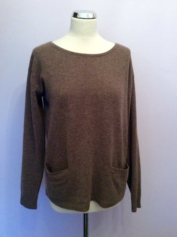 Brand New Maison Cinqcent Brown Cashmere Jumper Size M - Whispers Dress Agency - Sold - 1