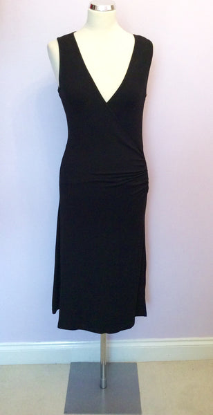 Burberry Black V Neckline Sleeveless Dress Size 10 - Whispers Dress Agency - Womens Dresses - 1