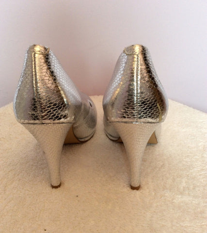 Marks & Spencer Silver Snakeskin Heels Size 6.5/39 - Whispers Dress Agency - Sold - 2