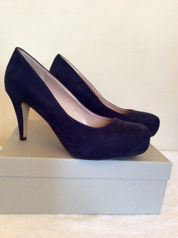 Kurt Geiger Carvela Dark Blue Suedette Court Shoes Size 7/40 - Whispers Dress Agency - Sold - 2