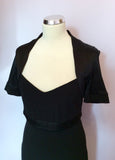 Karen Millen Black Bolero Top Pencil Dress Size 12 - Whispers Dress Agency - Womens Dresses - 2