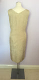 Windsmoor Pale Gold Embossed Print Dress & Coat Suit Size 10/12 - Whispers Dress Agency - Sold - 7