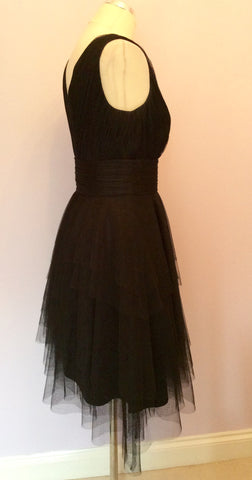 Monsoon Black Net Overlay Occasion Dress Size 10 - Whispers Dress Agency - Womens Dresses - 3