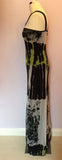 Save The Queen Black, White & Green Print Long Dress & Wrap Size L - Whispers Dress Agency - Sold - 3